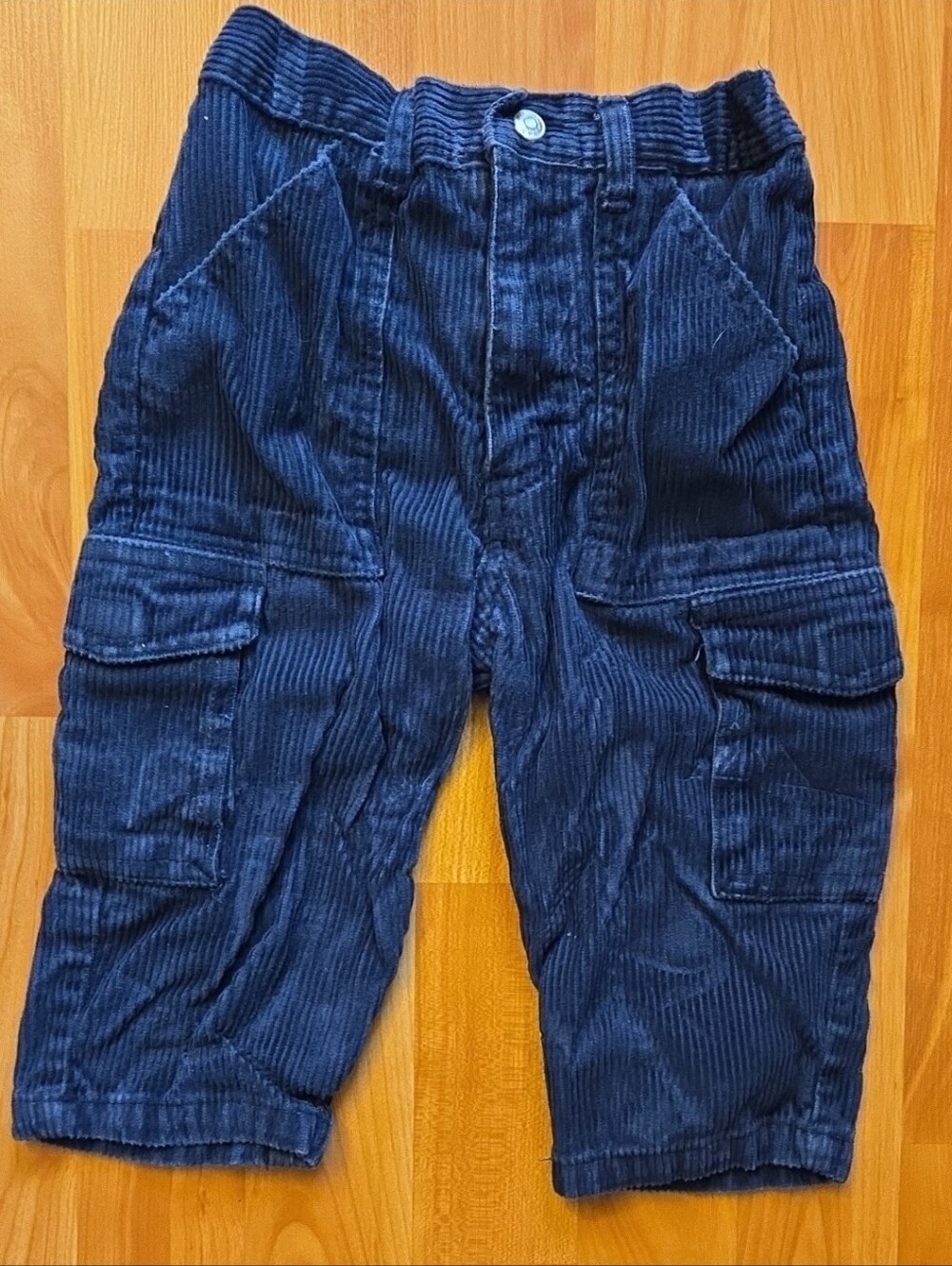 Vintage Children's Place Navy Blue Corduroy Cargo Pants Elastic size 12 months